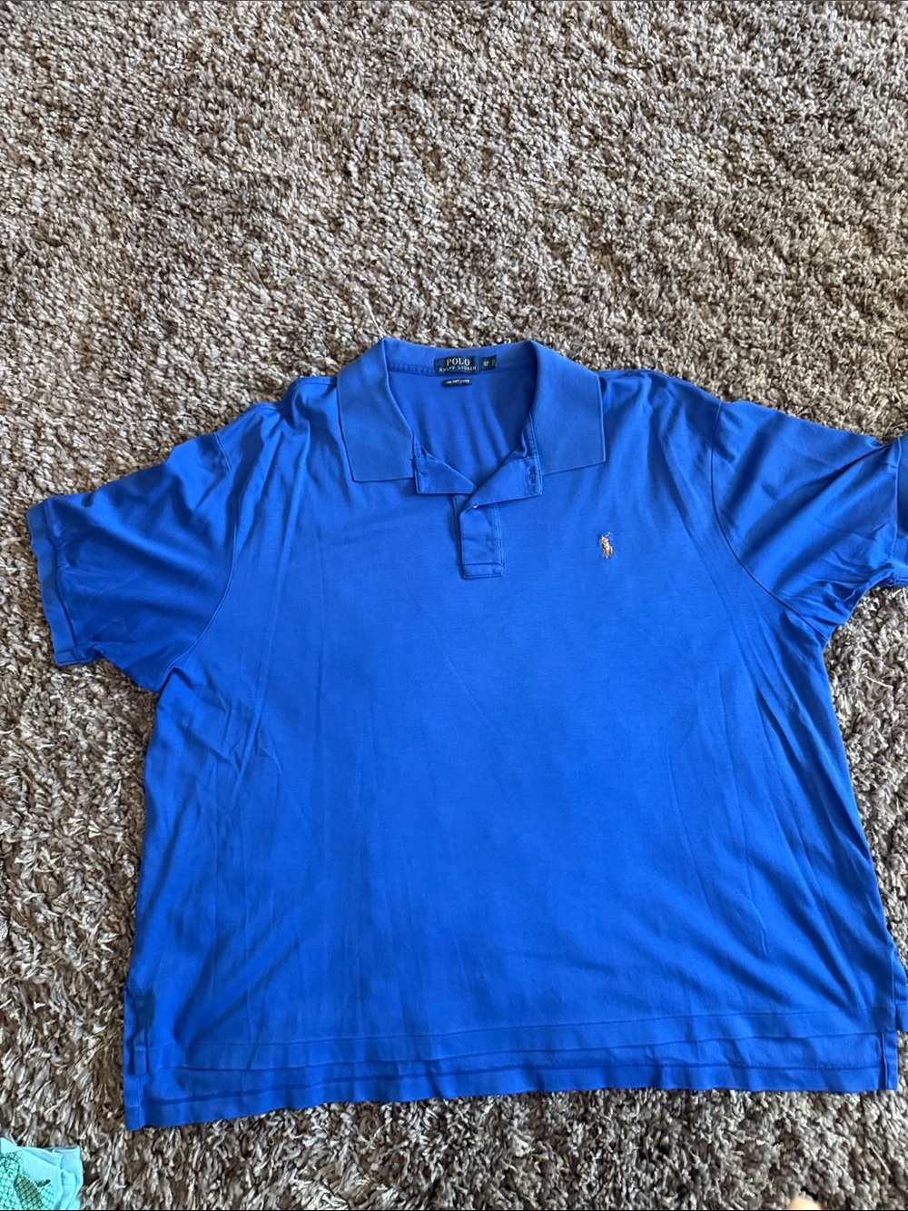 Polo by Ralph Lauren Men’s Royal Blue Polo Shirt with Yellow Pony